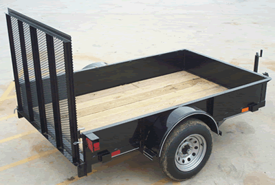 Single Axle Steel Sides Trailer